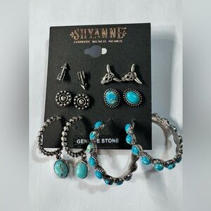 Shyanne Turquoise and Silver Earring Collection